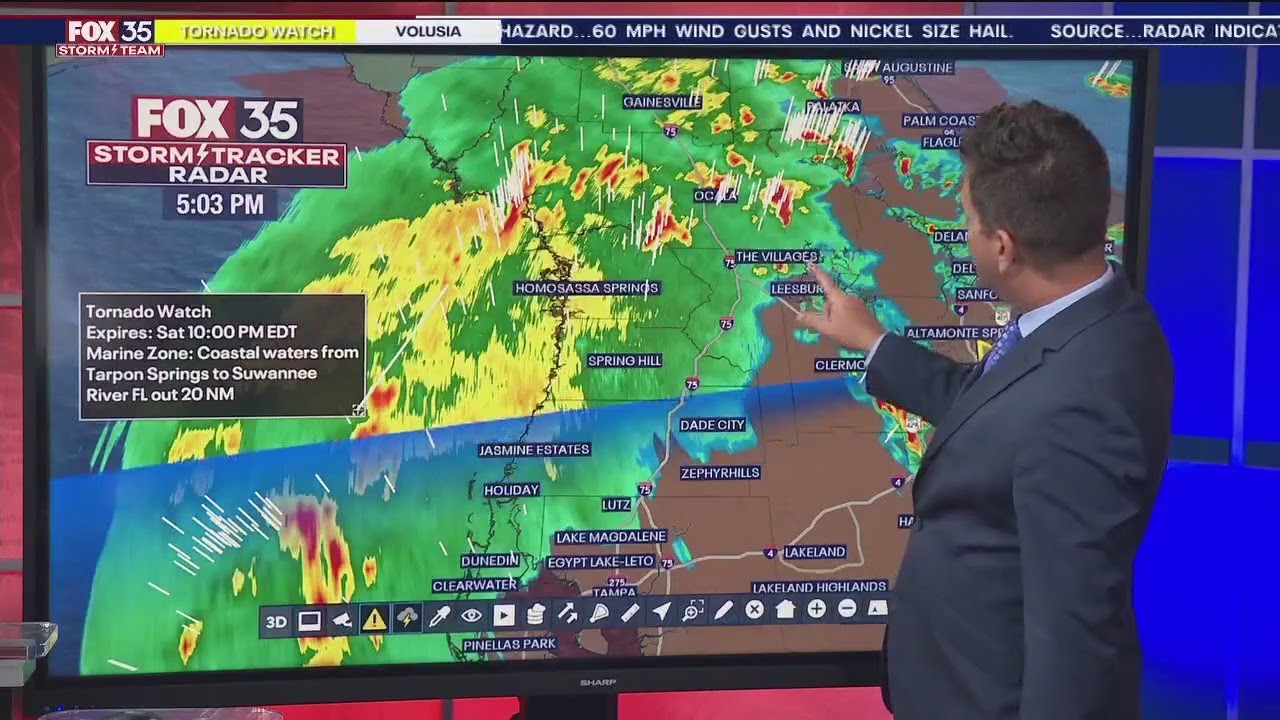 Central Florida under tornado watch, severe thunderstorms through ...