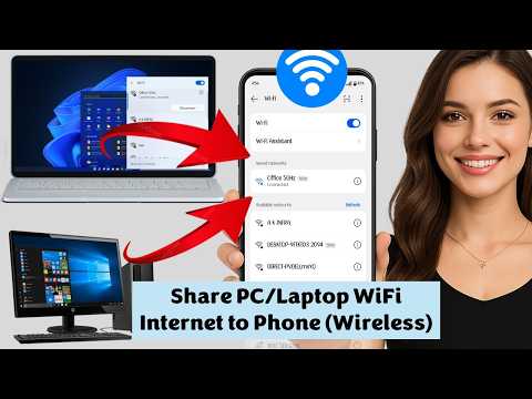 Share PC Laptop WiFi Internet To Phone Wireless 