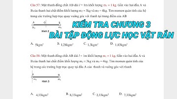 TRẮC NGHIỆM BÀI TẬP CHƯƠNG 3 ĐỘNG LỰC HỌC VẬT RẮN, VẬT LÝ