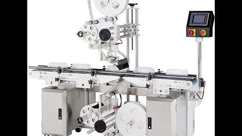 Top and bottom labeling machine