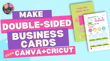 DIY Double Sided Business Cards on Cricut with this EASY Canva Template