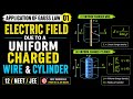 Application of gauss law 18 electric charges and field 12th|NEET and JEE( infinity wire, cylinder)