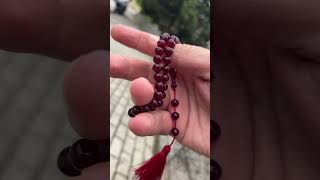 Bcf Koleksiyon Sıkma Kehribar Tesbih Bordo 33 Tane Beyzi Kesim 25,5 Cm Küçük Boy Sk01040.060523