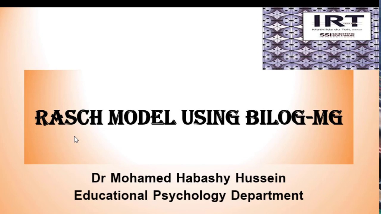 Rasch Model with BILOG-MG_part_one_From_Four - YouTube