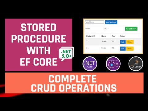 Using Stored Procedure CRUD Operations with Entity Framework Core || ASP.NET Core