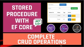Using Stored Procedure CRUD Operations with Entity Framework Core || ASP.NET Core