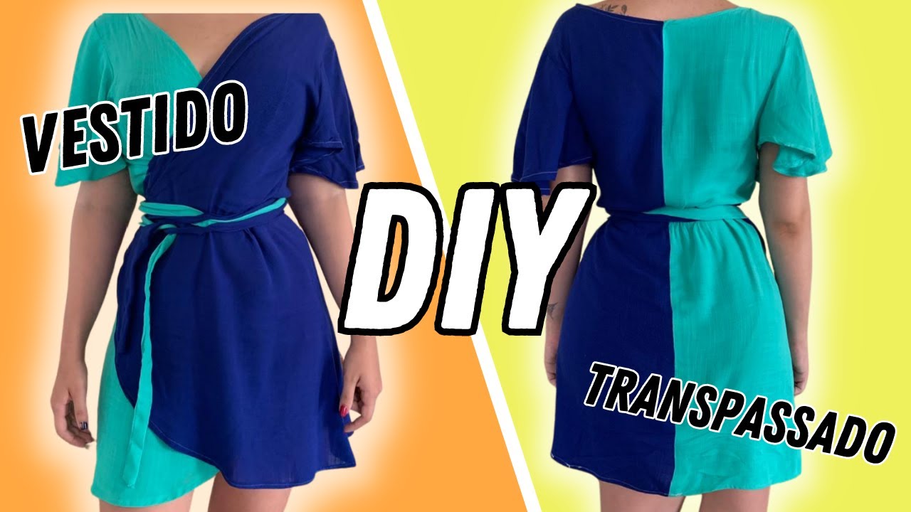 DIY- VESTIDO TRANSPASSADO SUPER FÁCIL