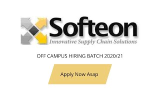 Softeon India Pvt Ltd hiring live  2020-21 Apply Now