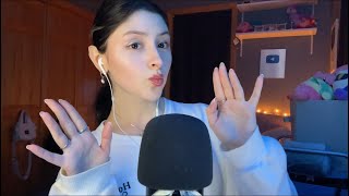 ASMR REPEATING MY INTRO  many whispers & random triggers :)