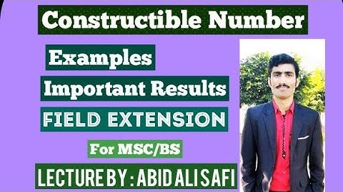 Constructible Number || Definition || Examples || Field Extension By MATH POINT ACADEMY