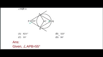 10.In the given figure,PA and PB are tangents from external point P to a circle with centre C.......