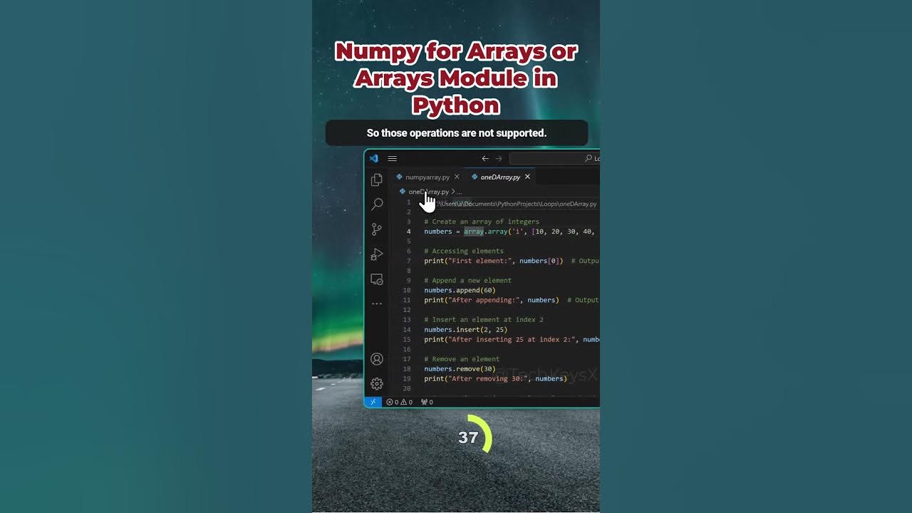 Numpy for Arrays or Arrays Module in Python - YouTube