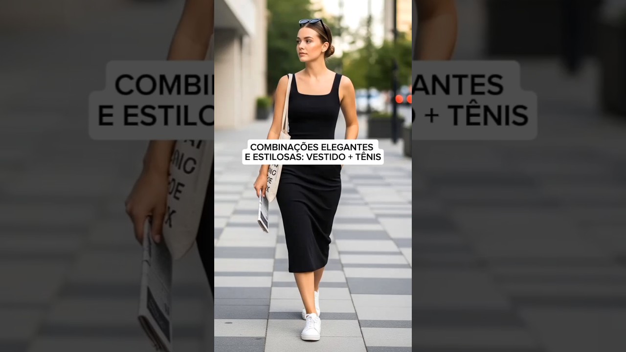 COMBINAÇÕES ELEGANTES E ESTILOSAS: VESTIDO + TÊNIS 👟👗