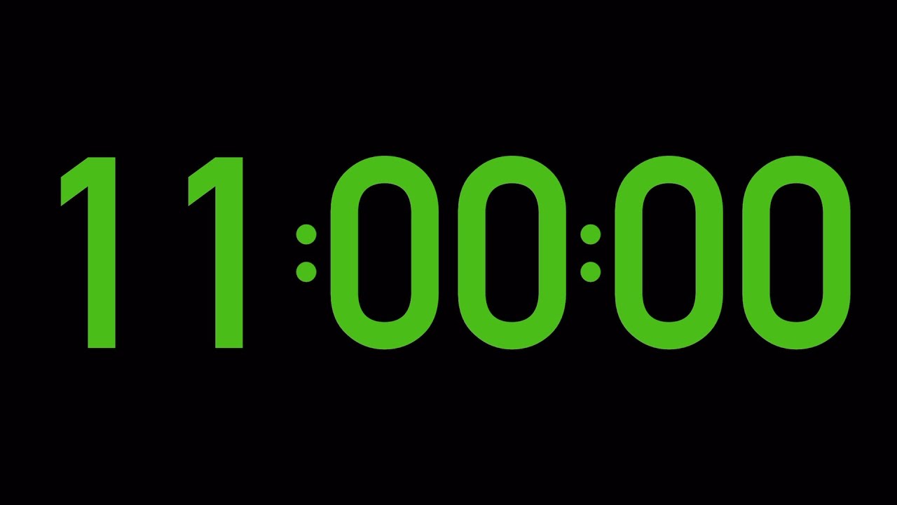 11 hours countdown, Timer & alarm clock. - YouTube