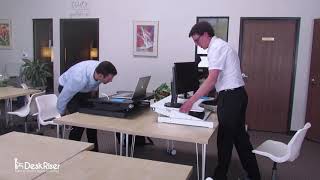 Standing Desk The House of Trade Height Adjustable Sit to Stand Up Desk Riser | 32 in Wide