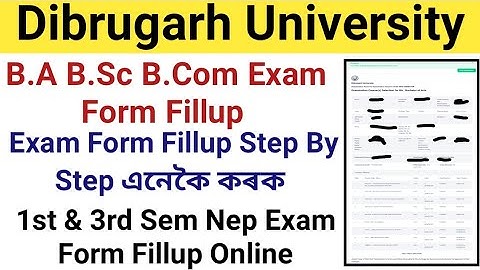 B.A B.Sc B.Com 1st & 3rd Sem Exam Form Fillup|| Step By Step Process || Nep Exam Form Fillup|| DU