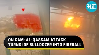 Al-Qassam Attack Burns IDF's D9 Bulldozer Amid Shocking Claims Against Israel Army | Watch