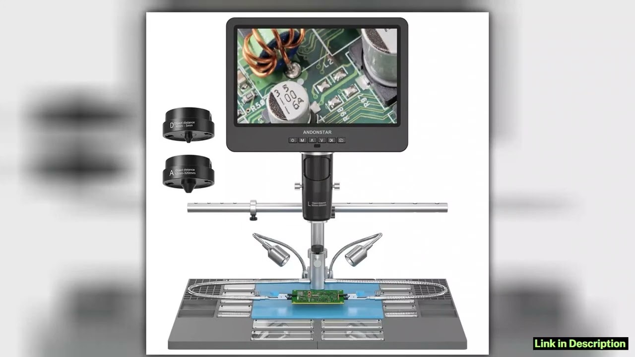 Andonstar Trinocular HDMI USB Digital Microscope AD249SM 2000X 101 IPS LCD for Electronics Solderin