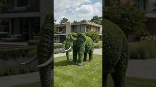 Giant Elephant Topiary Transformation#Topiary #Elephant#Trending #FYP #Satisfying #Timelapse #AIArt