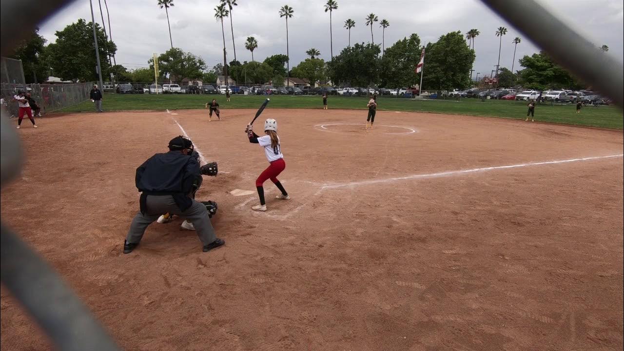 12 year old softball catcher throws out runner from her knees YouTube