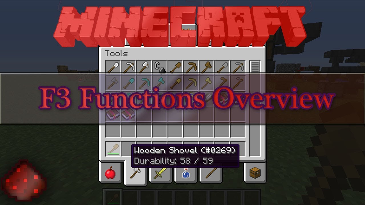 The Minecraft Tinker Box - [How To Get Durability Tool Tip] F3 Functions Overview