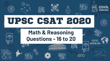 UPSC CSAT 2020 - Previous Year Questions (PYQ) Discussion (part-2) - IAS/IPS/IFS/IFoS. UPSC Prelims
