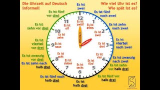 أسهل طريقة للحديث عن الساعه في اللغة الألمانية  - (صيغة رسمية - صيغة غير رسمية)