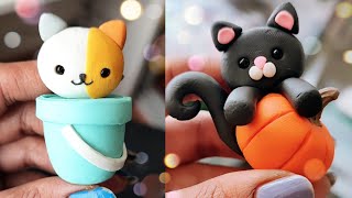 Learn to make Clay Kitties from Cold Porcelain Clay | Air Dry Clay tutorial | Clay Craft Ideas