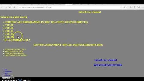 CTE-01 TO CTE-05 SOLVED ASSIGNMENT 2019-2020