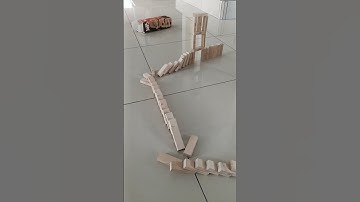 A little domino thing I made with a tower using jenga blocks :) #dominoesfalling #jenga #fyppppppppp