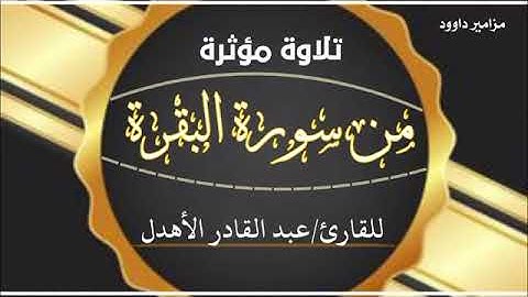 تلاوة مؤثرة... مقطع من سورة(البقرة) بصوت القارئ/ عبد القادر الاهدل ######