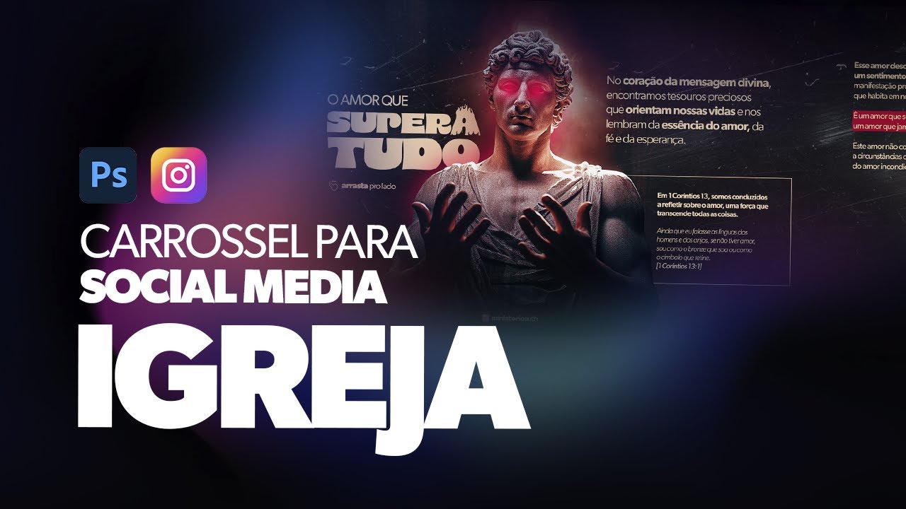 CARROSSEL COMPLETO no PHOTOSHOP para IGREJAS! 😱😱😱