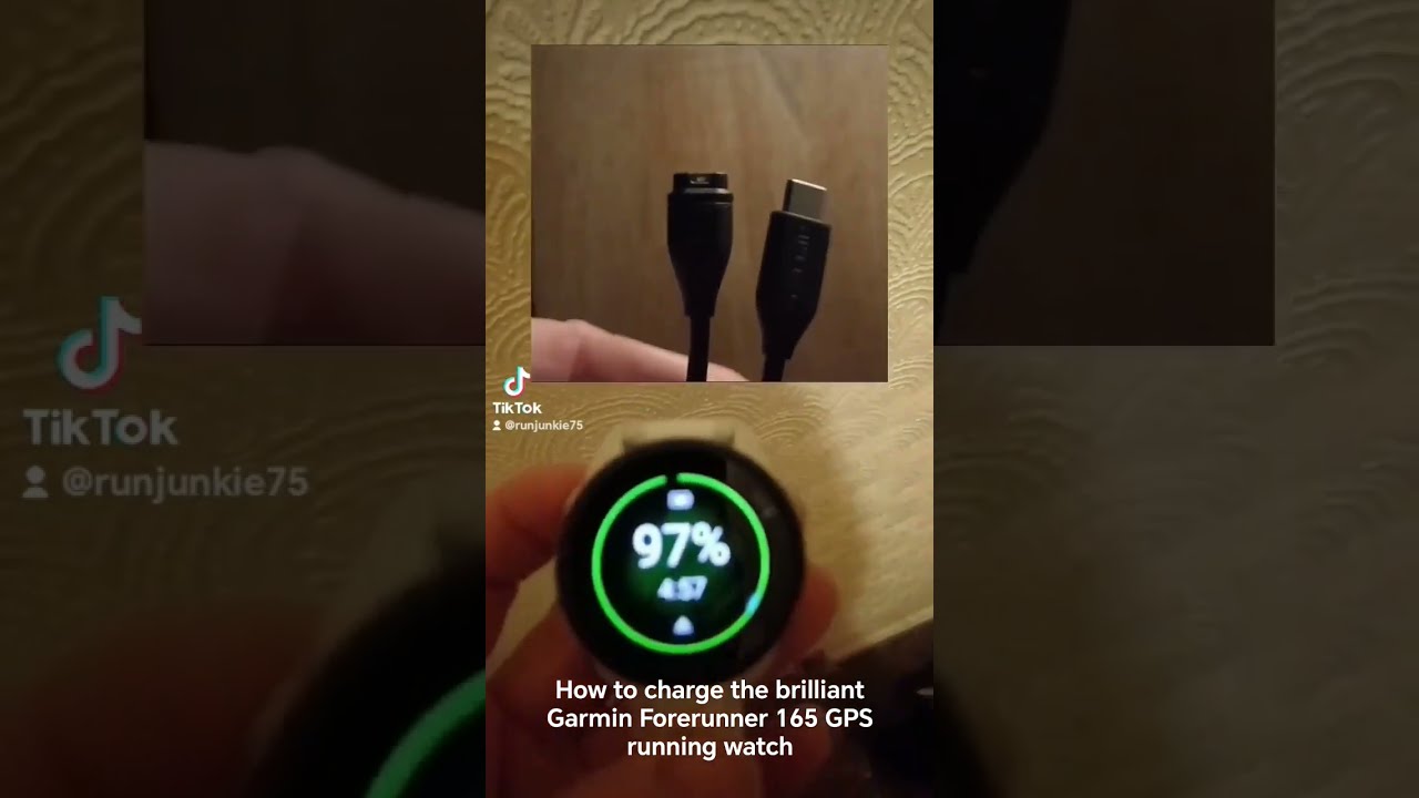 How To Charge Garmin Forerunner 165 GPS Running Watch GarminForerunner165 Garminuk
