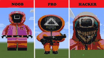 NOOB vs PRO vs HACKER Minecraft Pixel Art Squid Game