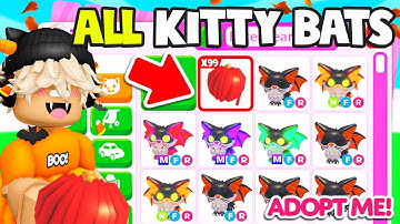 Trading for EVERY KITTY BAT (Normal, Neon, Mega) | Roblox Adopt Me Halloween 2025