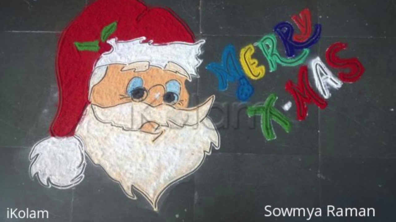 Merry Christmas | Christmas rangolis | Santa Claus | Christmas ...