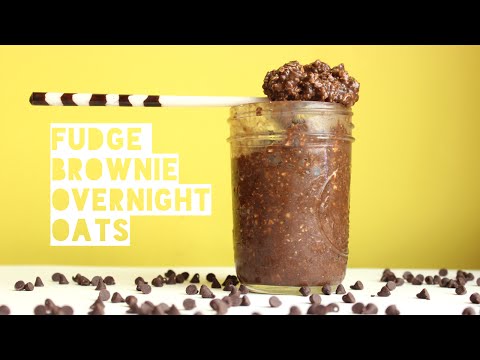 Healthy Fudge Brownie Overnight Oats Recipe | How To Make High Protein Overnight Oatmeal