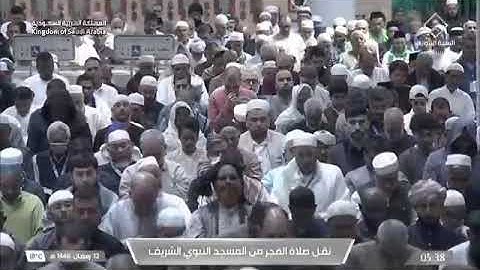 صلاة الفجر من رحاب المسجد النبوي الشّيخ  محمّد برهجي ماتيسر من سورة الزمر يوم الأربعاء ١٢ رمضان ١٤٤٦