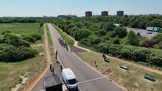 HILLINGDON CYCLE RACE COURSE CLOCKWISE BY DRONE screenshot 3