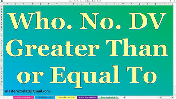How to Create Data Validation for Whole Number Greater Than or Equal To in Excel 2013