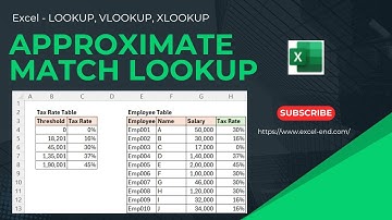 Approximate Match Lookup in Excel - LOOKUP, VLOOKUP and XLOOKUP