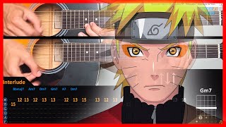 Naruto: Shippuuden OP 5 - Hotaru no Hikari | Acoustic Guitar Lesson [Tutorial + TAB + CHORDS]