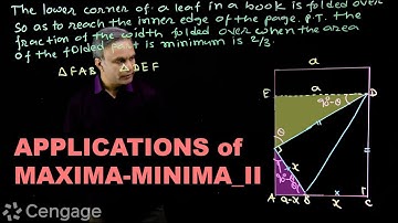 Applications of Maxima-Minima-Part II | Cengage Exam Crack | G Tewani | Crack JEE 2022 | Mathematics