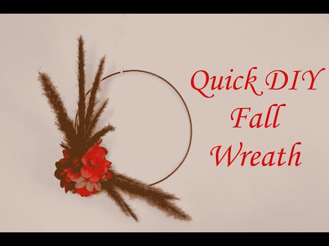 How to Make Wreath at Home | Fall Wire Wreath