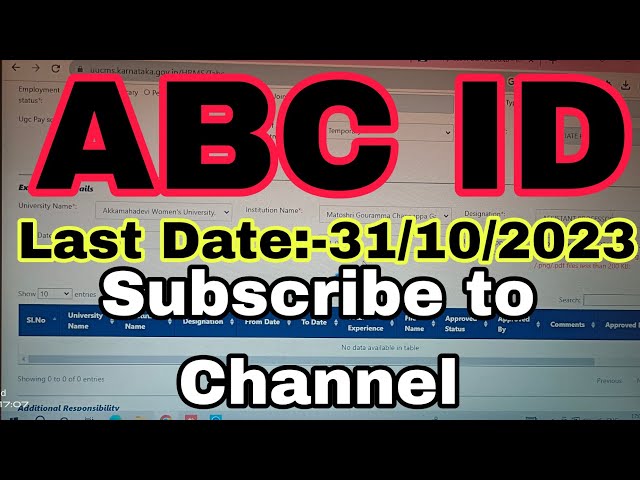 How To Create ABC ID in UUCMS Student Portal Academic Bank Credit  Generate #ABCID.UUCMS #Digilocker class=
