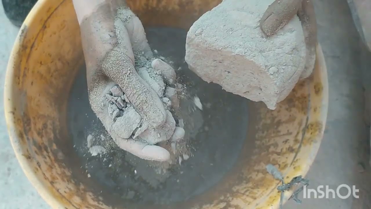 Satisfying superb 🖤 mud crumbling in water bucket ❤️ New 😍 Do support 😞
