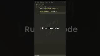 Python program to find the length of a word using len(). #python #learningcode #codinggirl #coding