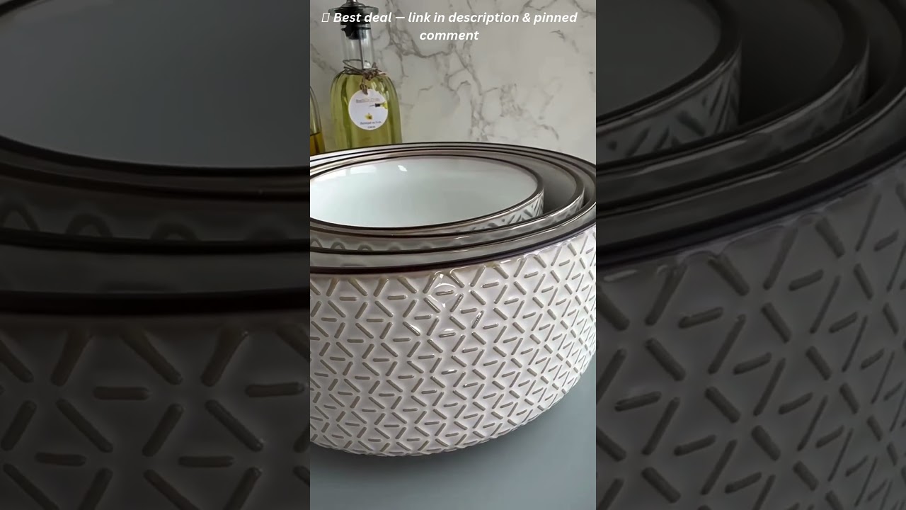 KooK Ceramic Serving Bowls ✨ Stackable & Stylish