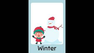 Learn Names of Seasons with Colorful Seasons Flashcards shorts learning
