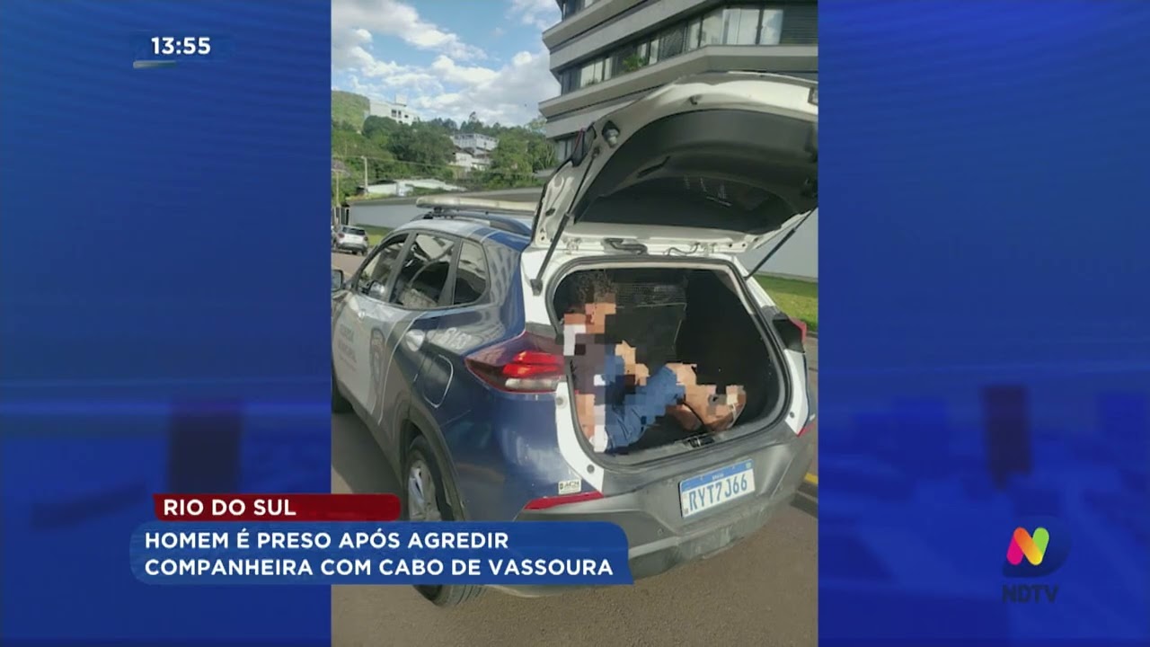 Rio do Sul: homem é preso após agredir companheira com cabo de vassoura
